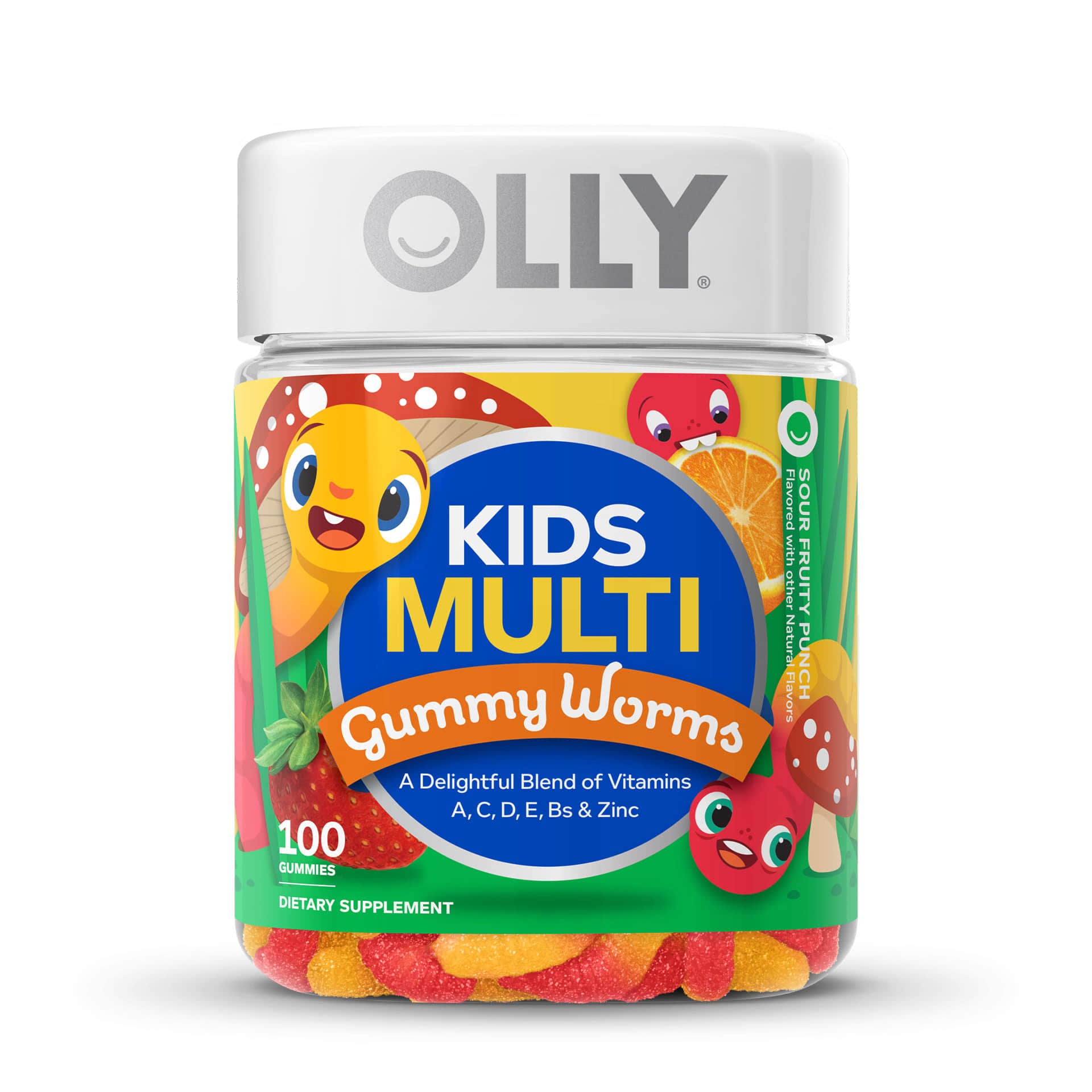 Kids Multi Worms 100 Count Zoomed